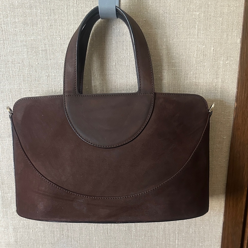 BVLGARI Women’s Brown Suede Leather Top-Handle Bag - Picture 2 of 10